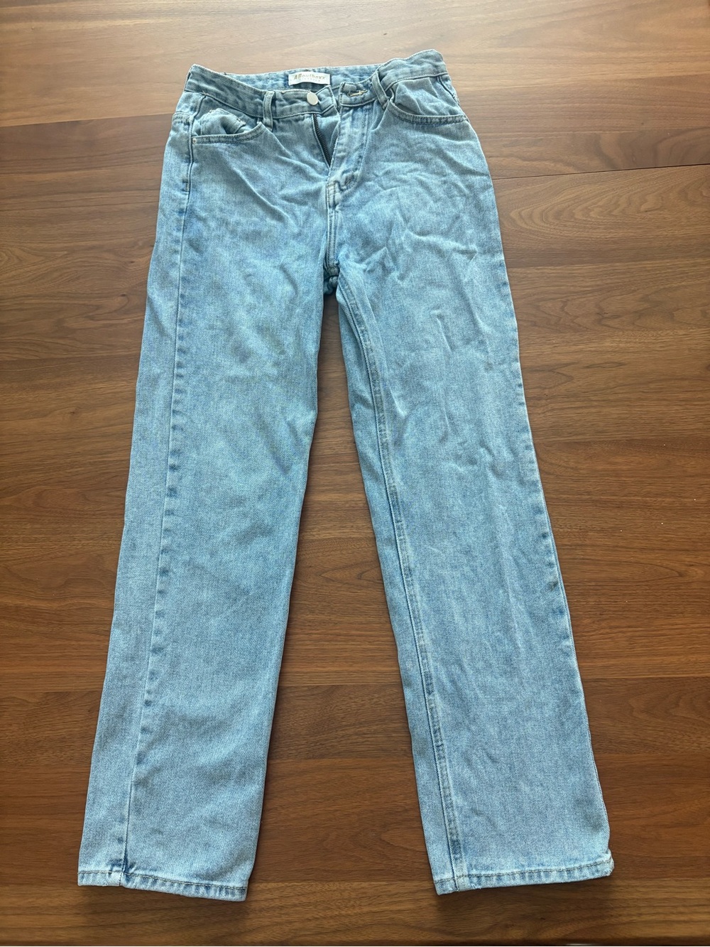 Light Wash Straight Leg Jeans